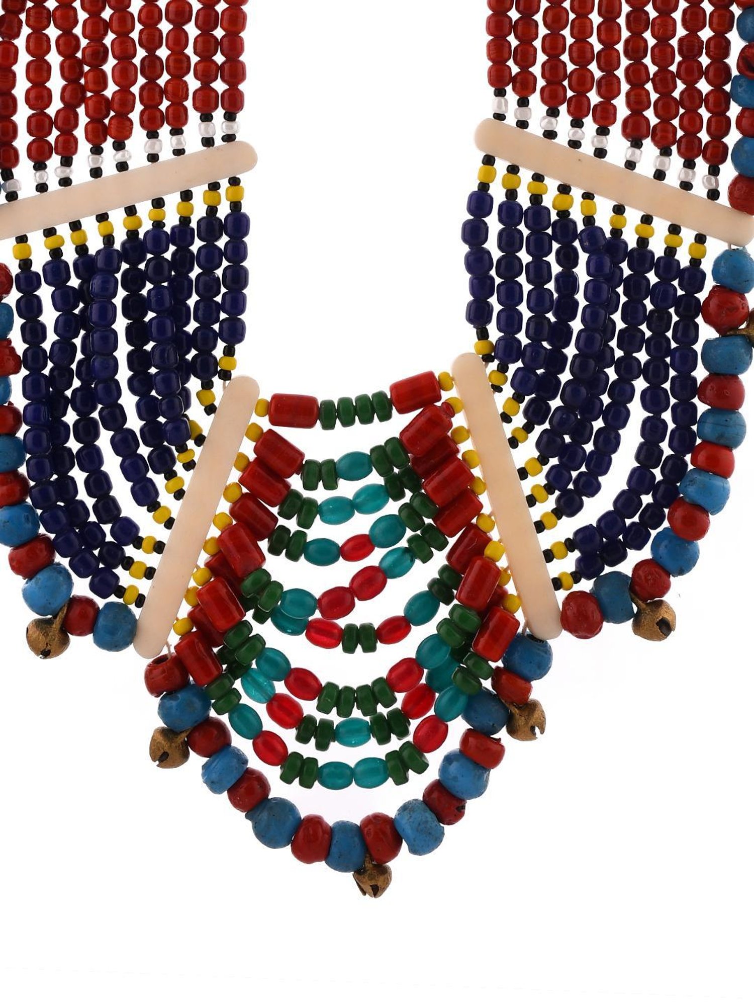 Imli Street Multicolor Vintage Naga Beaded Tribal Necklace