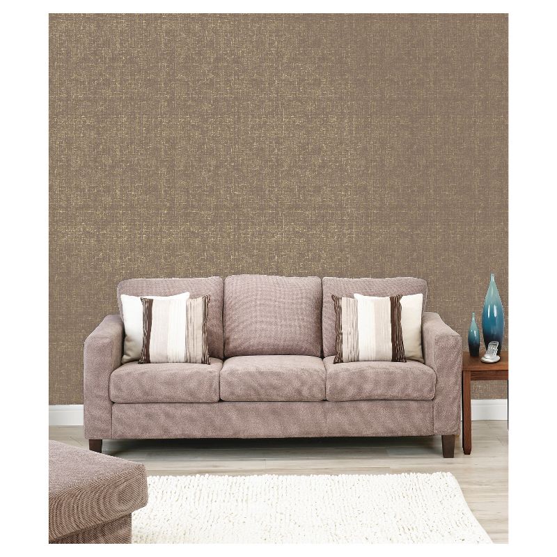 Devine Color Weave Peel & Stick Wallpaper Brown