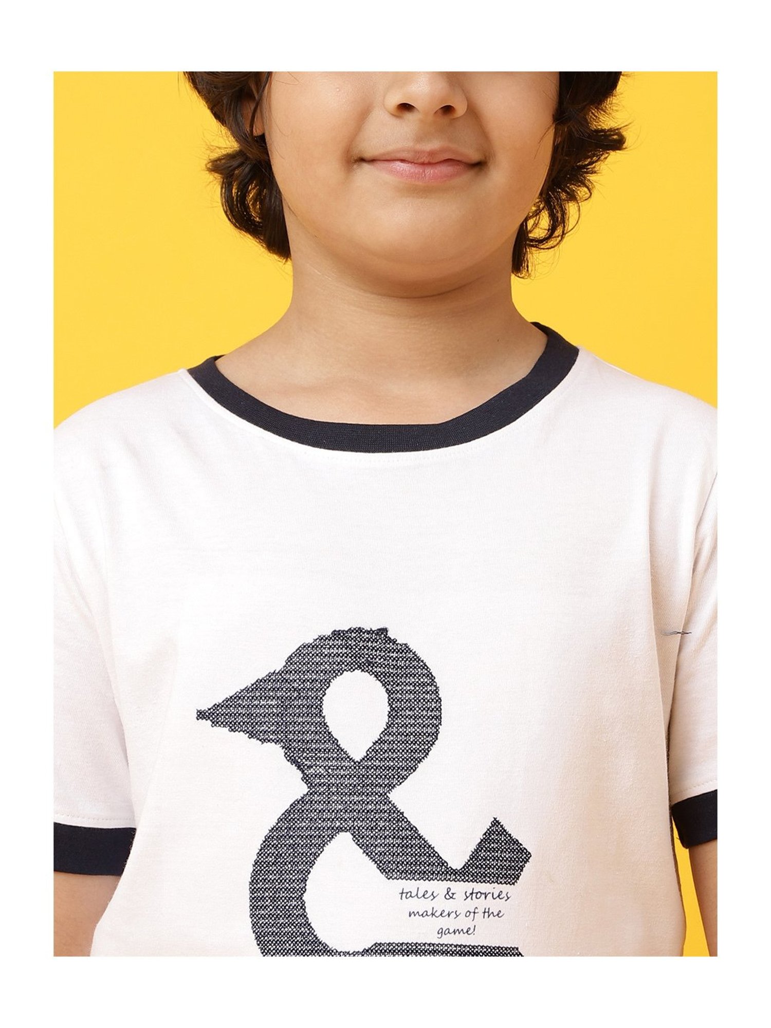 Tales & Stories Kids White Printed T-Shirt