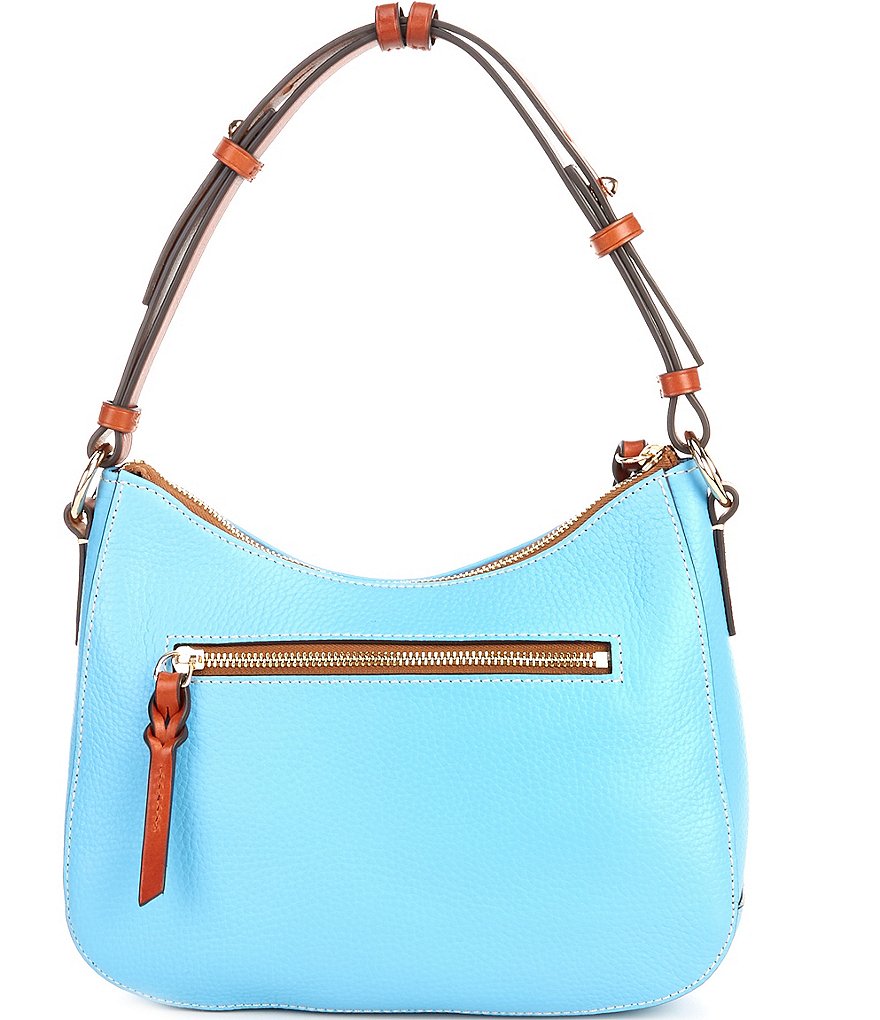 Dooney & Bourke Pebble Collection Small Kiley Leather Zip Top Hobo Bag