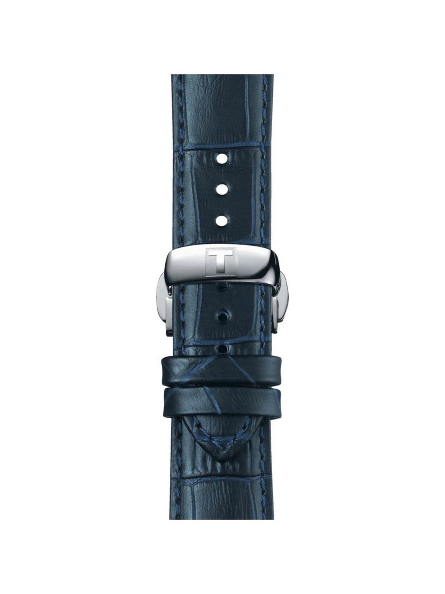 TISSOT Official T852041857 Blue Leather Watch Strap Lugs 21 mm