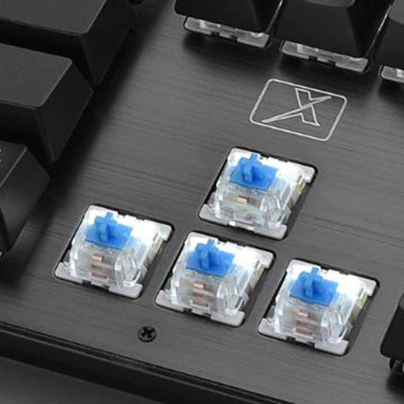 Mechanical Keyboard, 104 Keys LED Backlit Wired Keyboard,USB 12 Multimedia Keys for Windows PC Office and Gaming