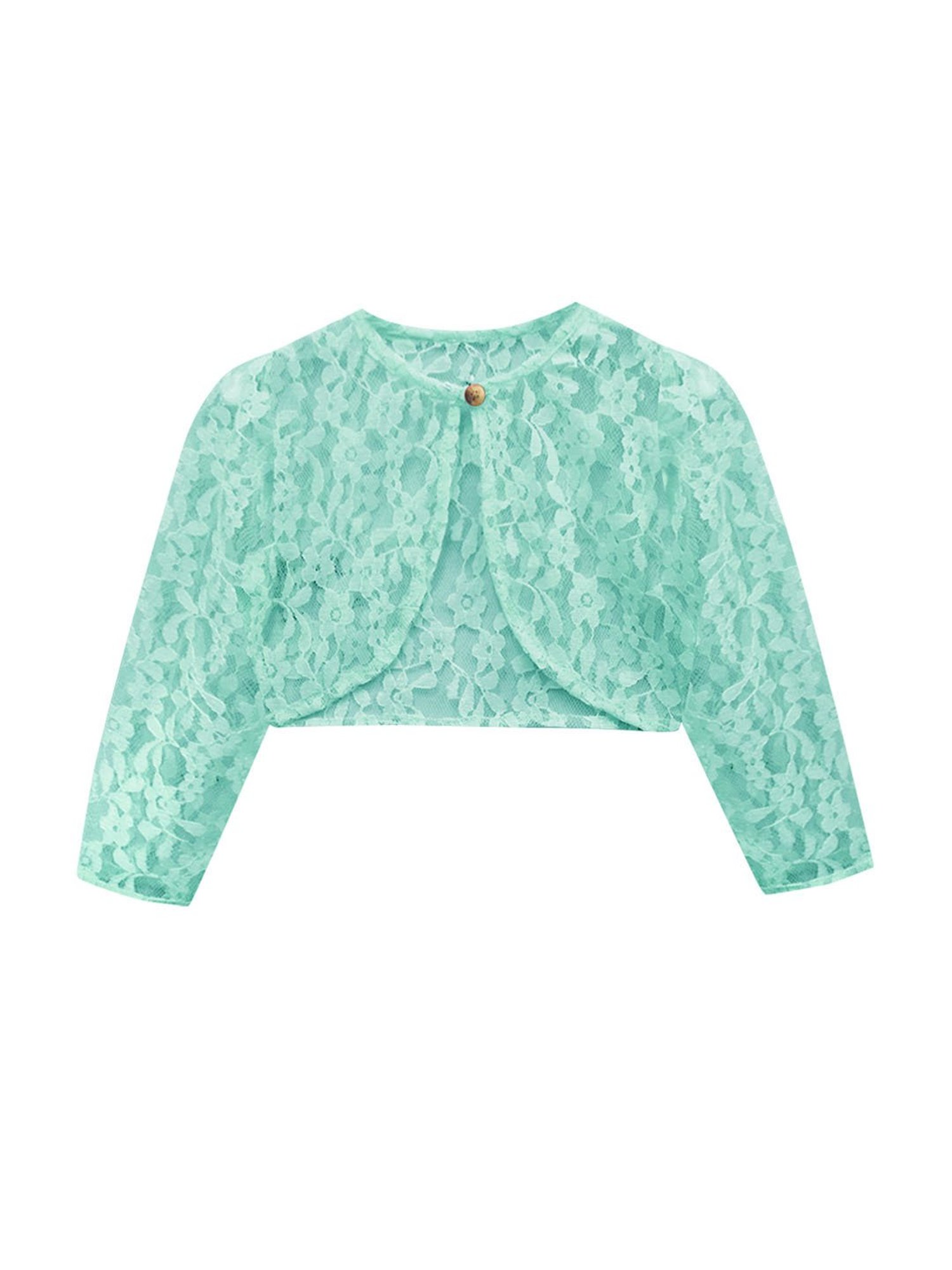 A.T.U.N. Mint Blue Lace Full Sleeves Shrug