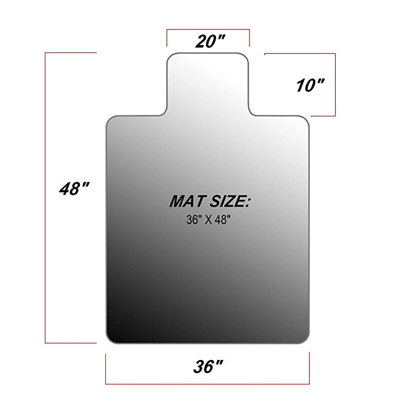 Chair Mat 2MM Rolling Chair Mat for Hardwood Floor Transparent PVC Home Office Floor Protector Mat 36 X 48 with Lip