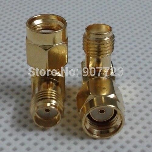 SMA Female Jack To RP-SMA Male Plug Right Angle Connector Adapter