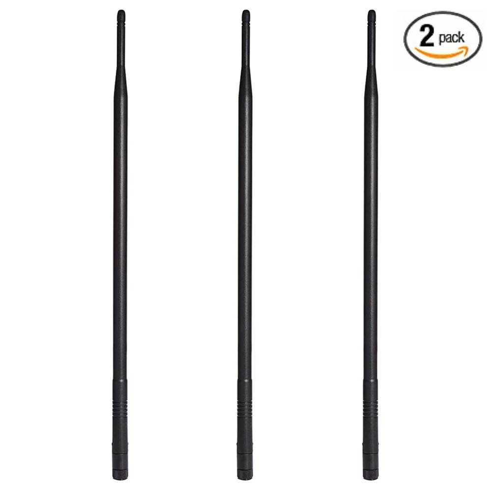9dBi 2.4GHz 5.8GHz Dual Band WiFi Antenna, Omni-Directional Wireless Antenna with RP-SMA Connector for Wireless Network Router, PCI/PCIe Card, USB Adapter, IP Camera - 2Pack
