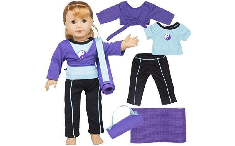 Dress Along Dolly Yoga Outfit for American Girl Doll