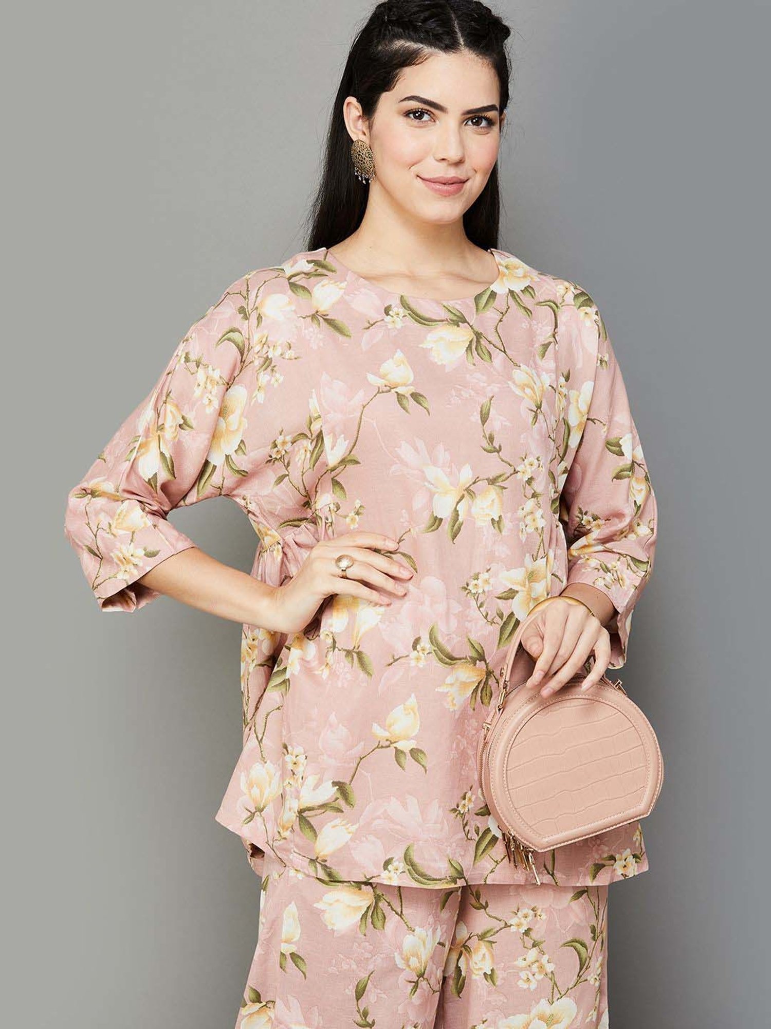 Melange by Lifestyle Pink Floral Print Tunic