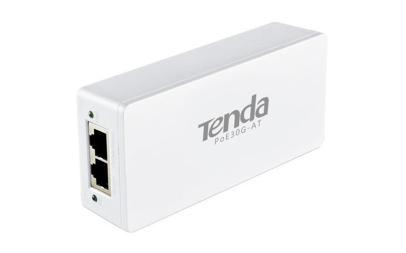 Tenda POE30G-AT IEEE 802.3AT Gigabit High POE Injector - 230 V AC Input - 1 10/100/1000Base-T Input Port(s) - 1 10/100/1000Base-T Output Port(s)