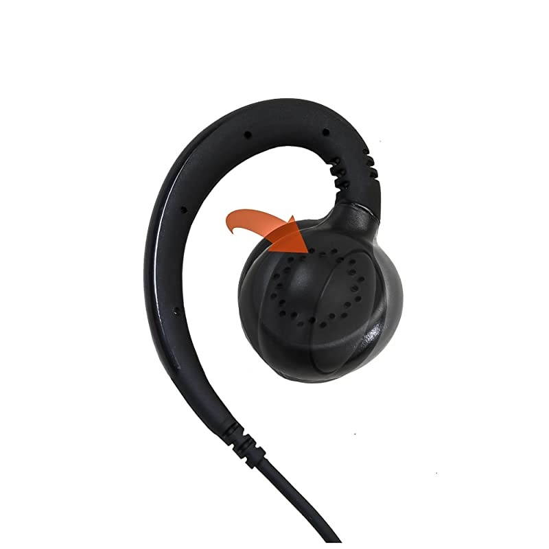 Arrowmax AEH3000M9 Walkie Talkie Two Way Radio Black Headset Earpiece Mic for Motorola D93441 DP4400EX DGP8550EX