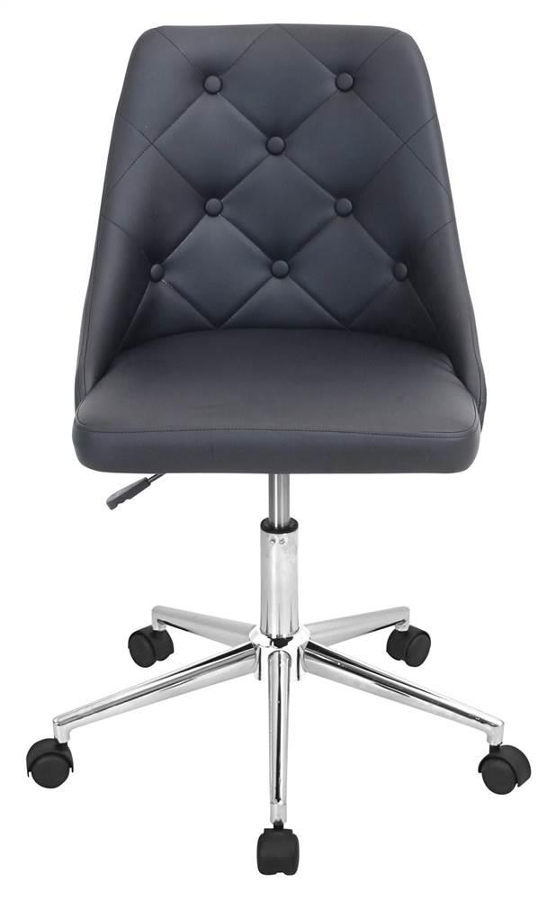 Lumisource Marche Upholstered Swivel Office Chair in Black