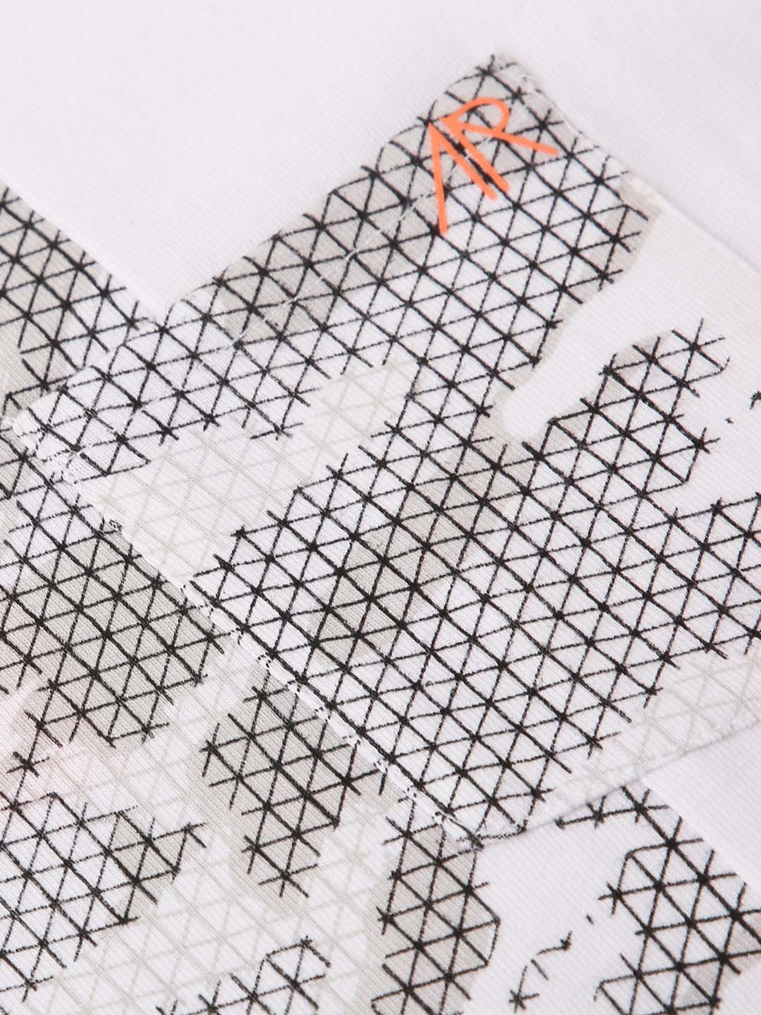 Angel & Rocket Kids White & Grey Cotton Printed T-Shirt