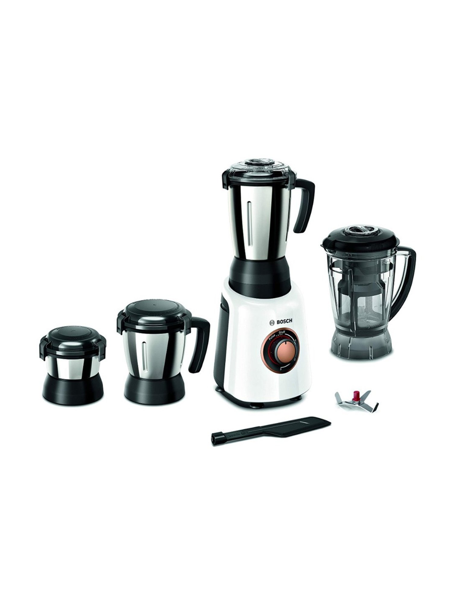 Bosch 750W TrueMixx Pro Mixer Grinder with Stone Pounding Technology & 3 Jars (Black)