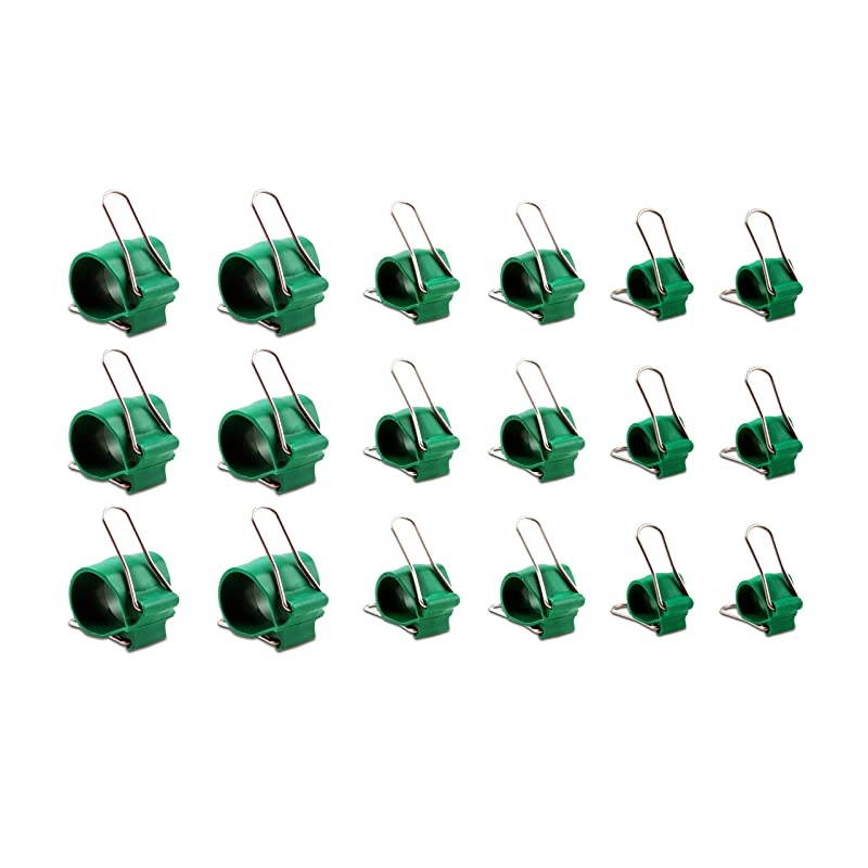 Variety Packs Universal Bundling Clip for All The Chaos in Life IndoorOutdoor Stainless Steel Wings Office Home Garden 3 Sizes Qty 18 Small Green Medium Green Large Green