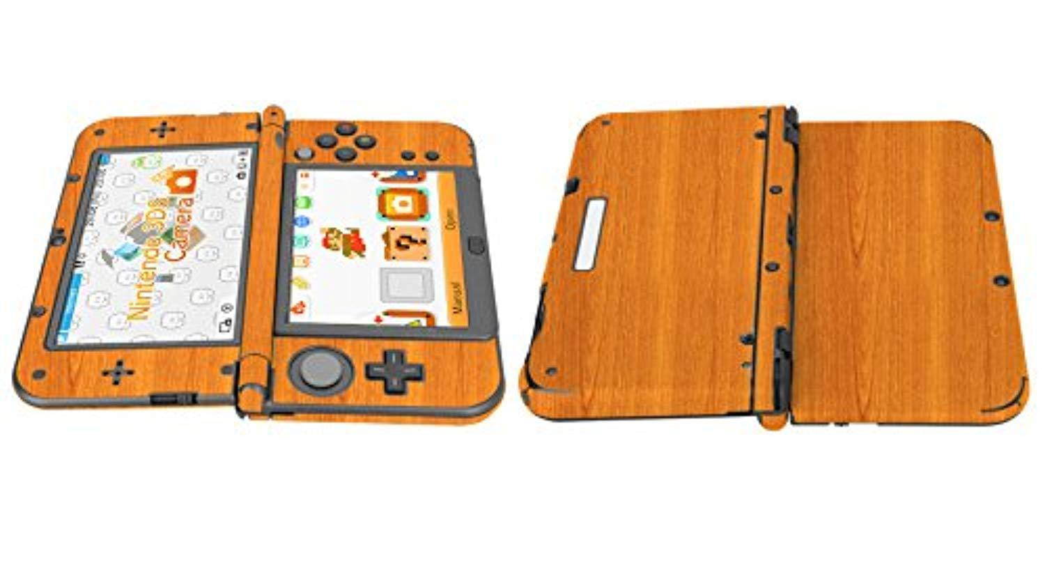 nintendo 3ds xl screen protector + light wood full body, skinomi techskin light wood skin for nintendo 3ds xl with anti-bubble
