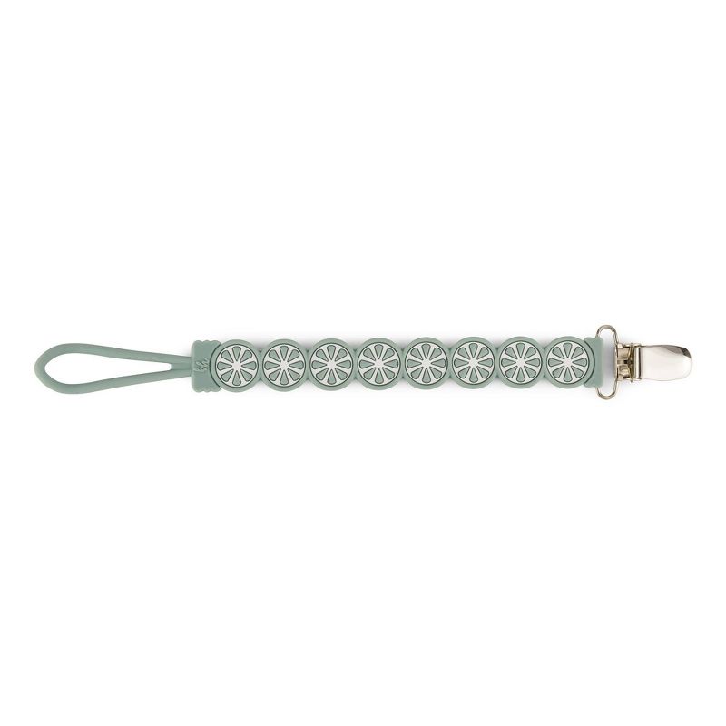 Loulou Lollipop Darling Pacifier Clip - Avocado