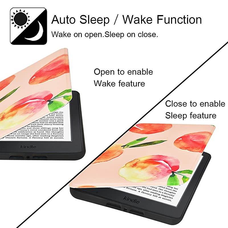 Case for All-New Kindle (10th Generation-2019 Release Only), Ultra Lightweight Premium PU Leather Shell Cover with Auto Wake/Sleep, Will NOT Fit Kindle Paperwhite 10th Gen 2018, Orange