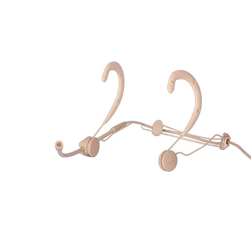 WBH53T Omnidirectional TQG Subminiature Electret Headworn Condenser Microphone for Speech Applications - Tan (Wireless Bodypack Transmitter Sold Separately)