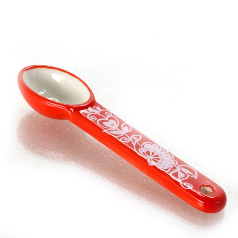 Gibson Urban Market Life On The Farm 4 Piece Durastone Figural Rooster Measuring Spoon Set