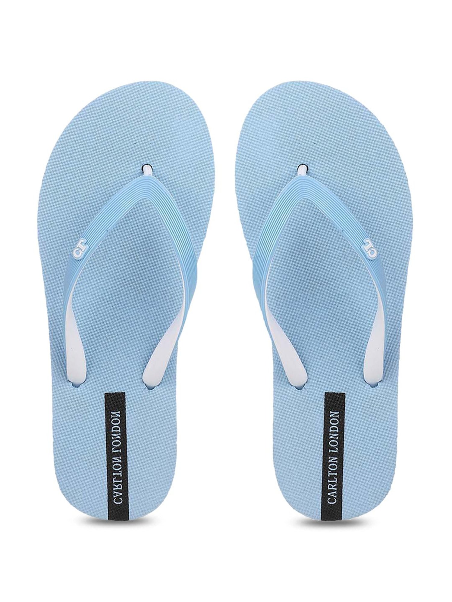 Carlton London Women's Sky Blue Flip Flops