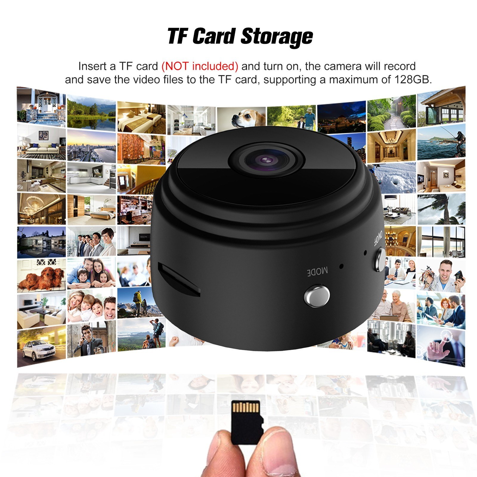 A9 IP Camera Home Wireless WiFi Security Camera Surveillance Camera APP Control Motion Detection Night Vision for Store Office Home Monitoring