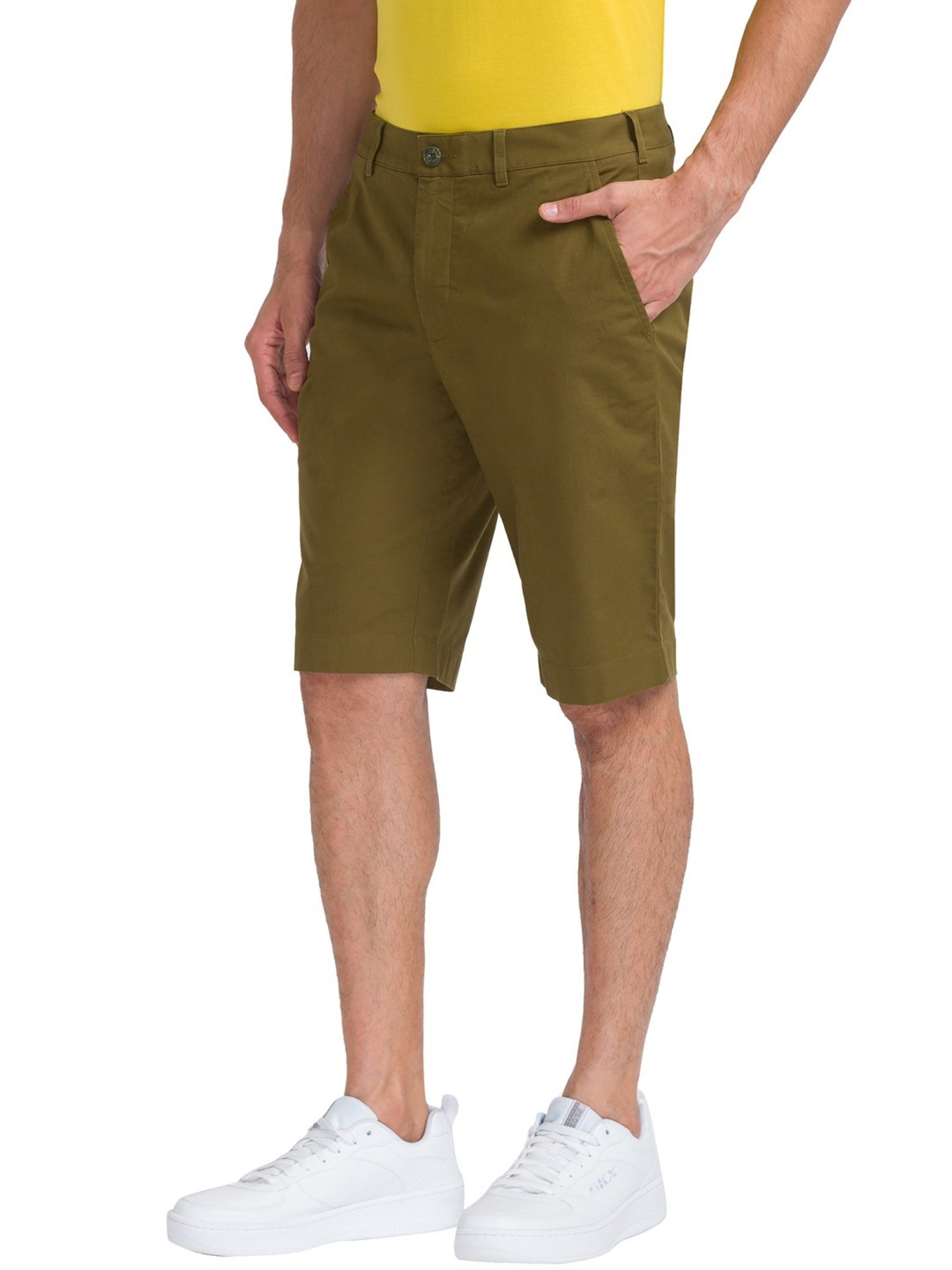 ColorPlus Green Contemporary Fit Shorts