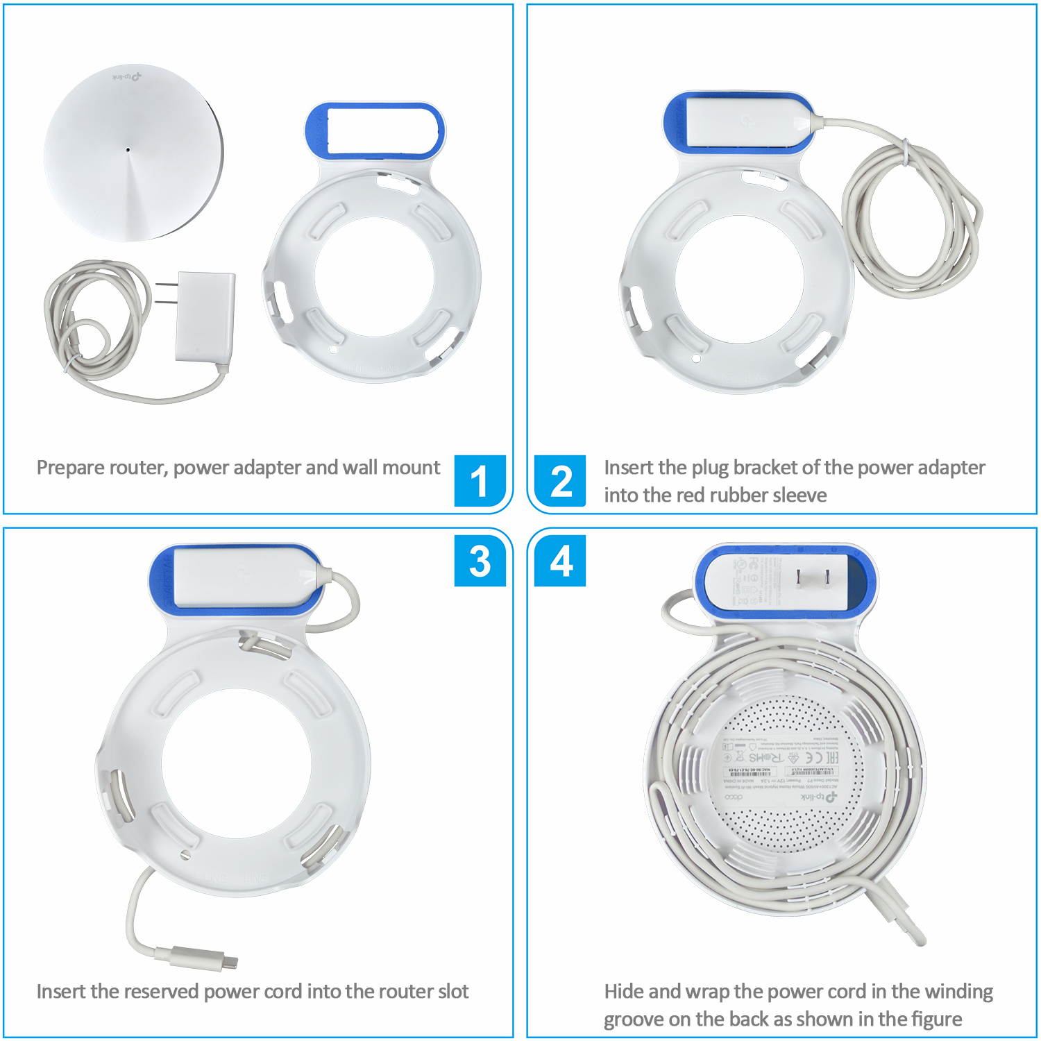 STANSTAR Wall-Mounted WiFi bracket, specially designed for TP-Link Deco M5 whole family mesh WiFi system router , can be installed on the wall or ceiling, which is easy to install.