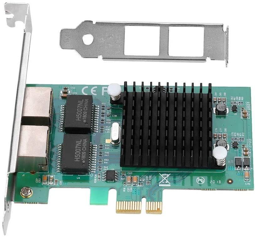 Wendry Intel 82575EB Chip Network Card Adapter,1000 Mbps Gigabit Ethernet LAN Card for LINUX/windows7/8/10,Dual 2 RJ45 Port