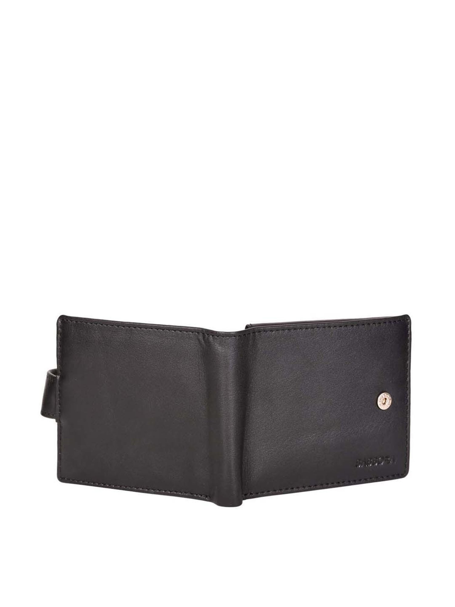 SASSORA Black Casual Leather Rfid Bi-Fold Wallet for Men