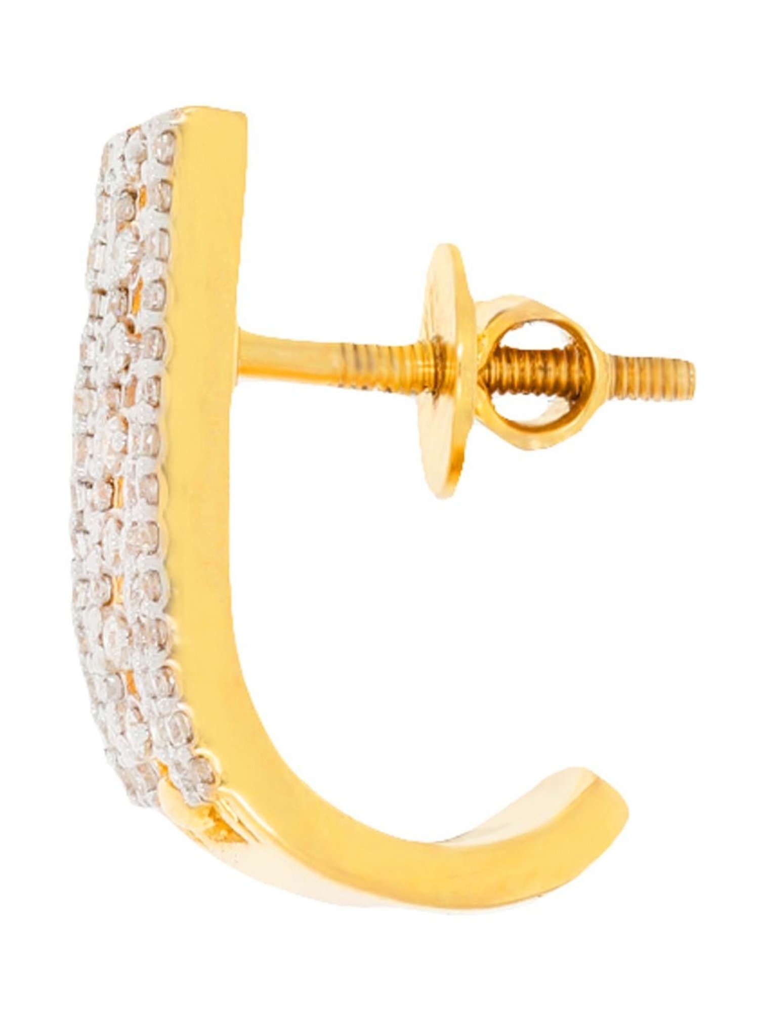 P.C. Chandra Jewellers 18 kt Gold & Diamond Earrings