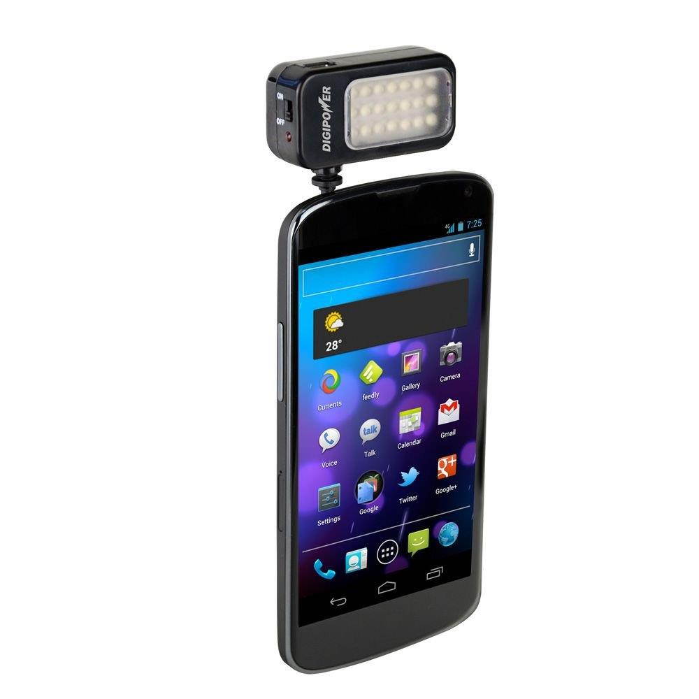 DigiPower LED Light for Smartphones and Tablets - Retail Packaging - Black