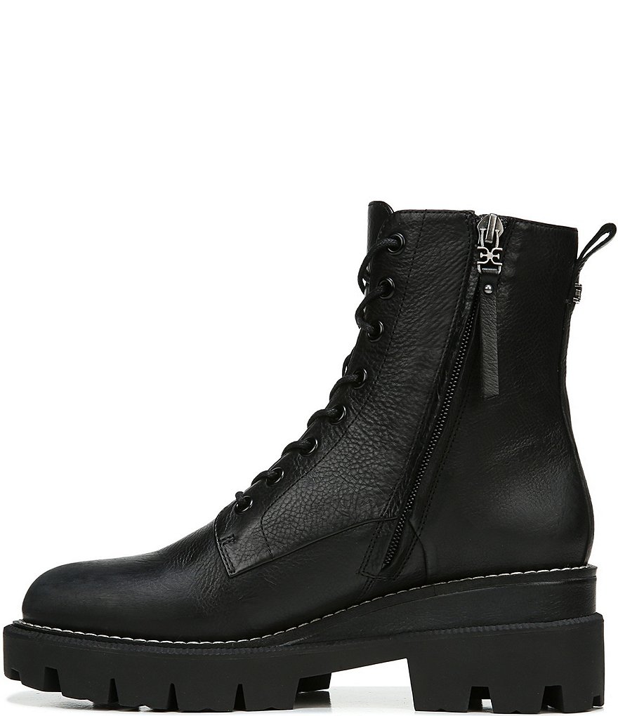 Sam Edelman Garret Leather Lug Sole Combat Booties