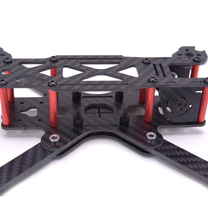 QL5 237mm FPV Racing Drone Frame 5 inch Carbon Fiber Quadcopter Freestyle Frame with 4mm Arm + 25cm Lipo Battery Straps
