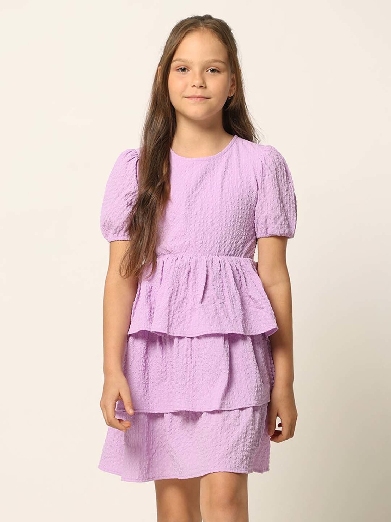 VERO MODA GIRL Lilac Regular Fit Dress