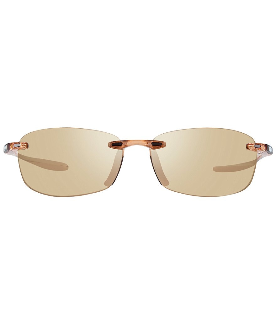 Revo Descend E Polarized 64mm Rectangle Sunglasses