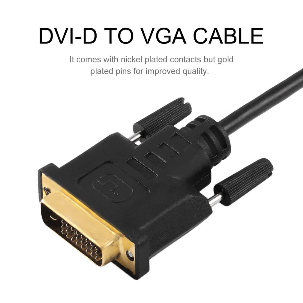 DVI-D to VGA Active Adapter Converter Cable Monitor Cable for PC Display Card