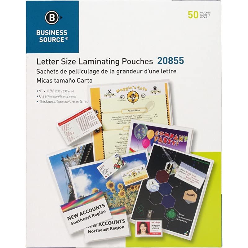 5 mil Clear Laminating Pouches 50Box 20855