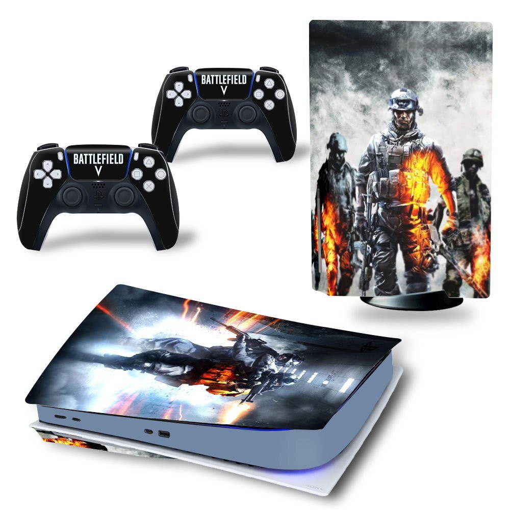 Decal Cover for Sony PlayStation 5 Console and 2 Controllers Whole Body Vinyl Skin Sticker for PS5 UHD Edition Game Accessories