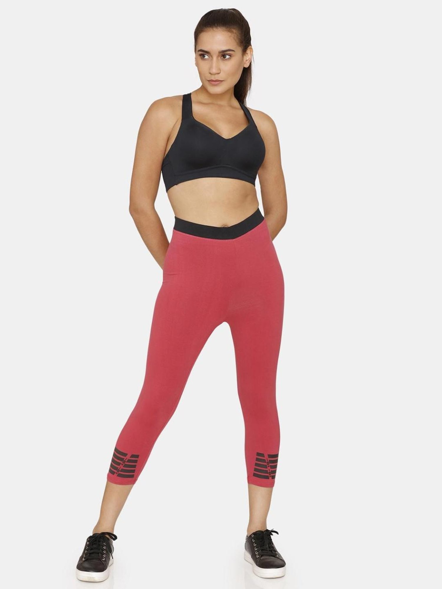 Zelocity by Zivame Pink Slim Fit Capris