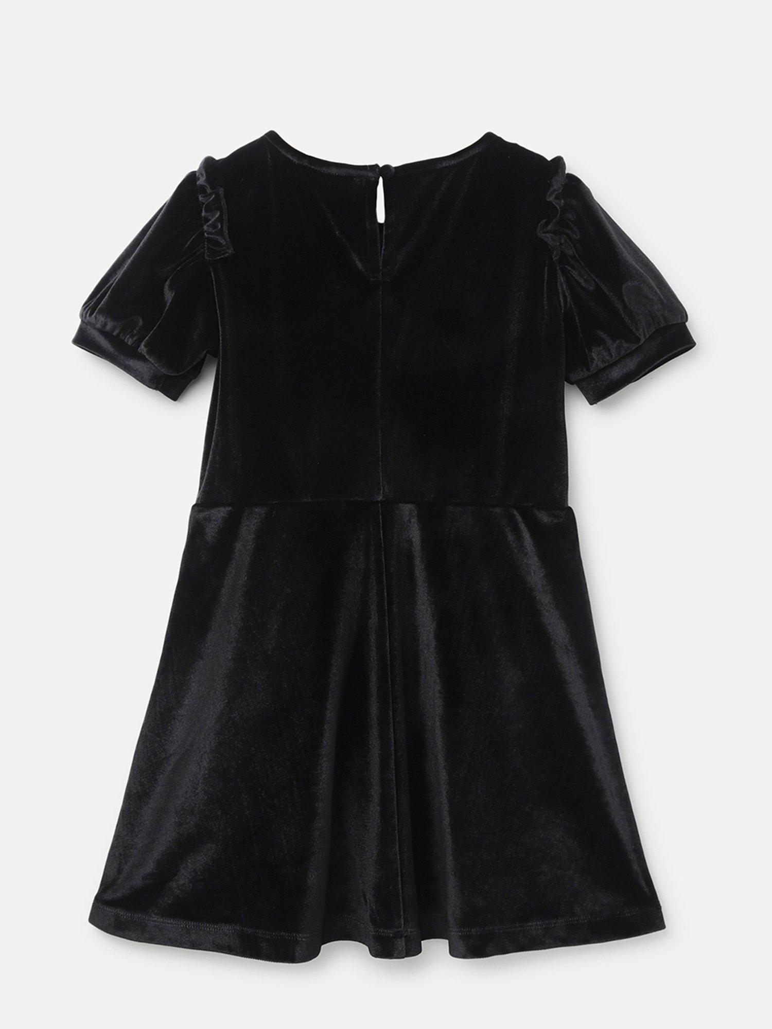 United Colors of Benetton Kids Black Solid A-Line Dress
