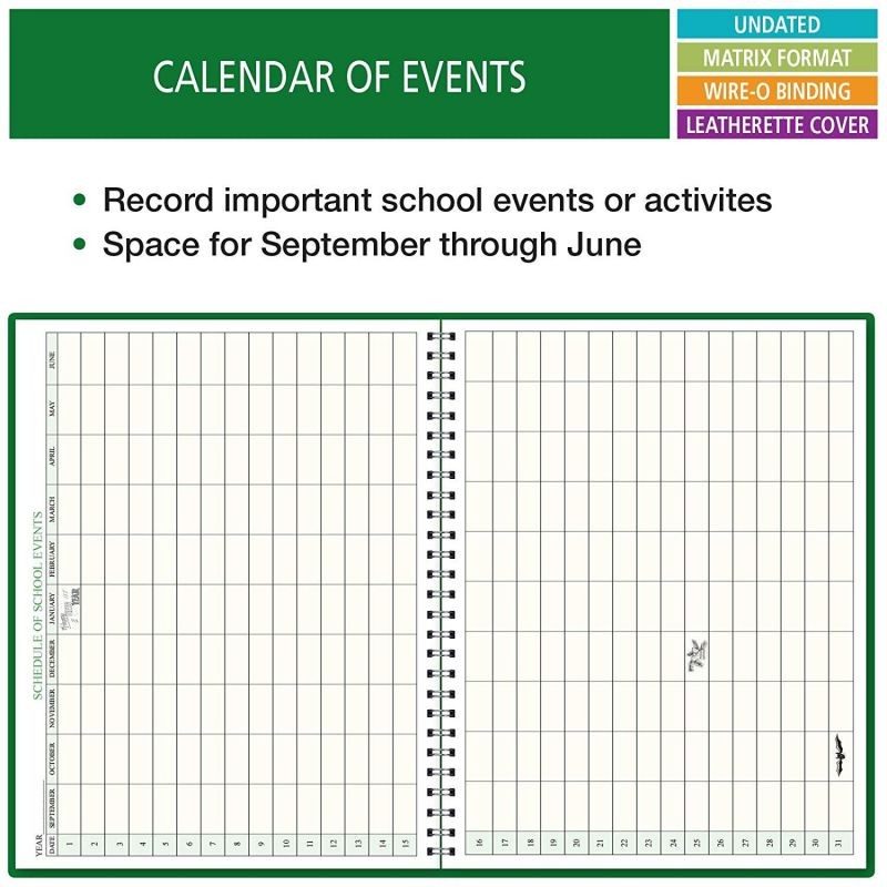 Combination Plan and Record Book: One efficient 8-1/2" x 11" book for lesson plans and grades combines W101 and R1010 (PR7-10)
