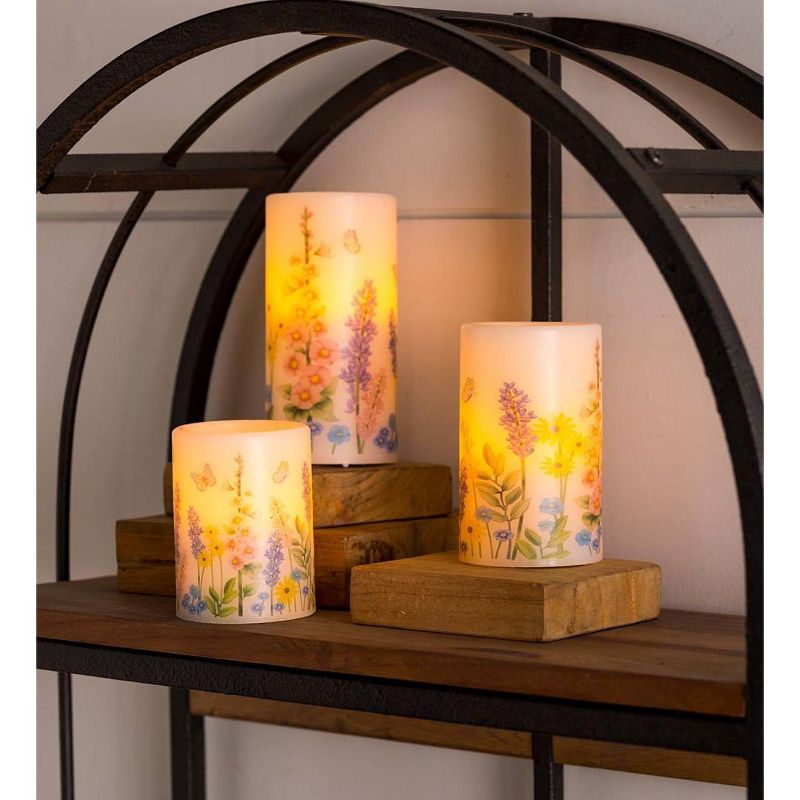 Plow & Hearth - Deep Creek Wood and Metal Arched Wall Shelf with Rustic Reclaimed Pine Shelves