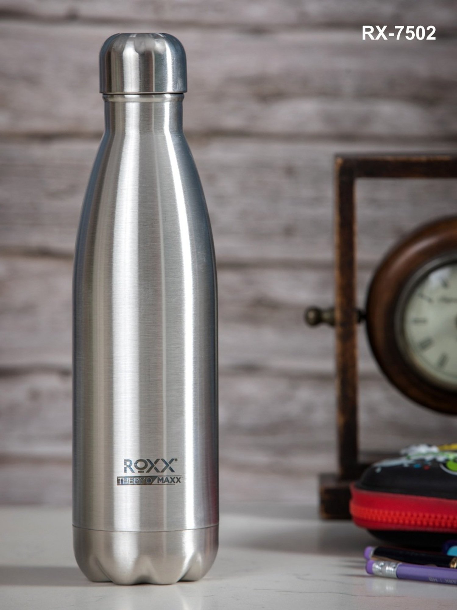 ROXX Silver Steel Super Insulated Bottle (0.5L)