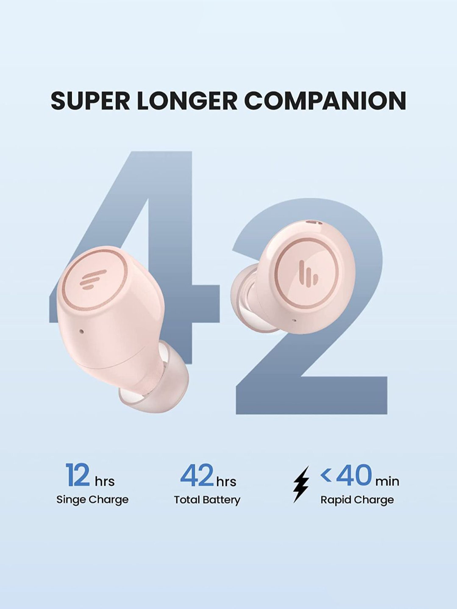 Edifier TWS1 Pro True Wireless Stereo Earbuds (Pink)