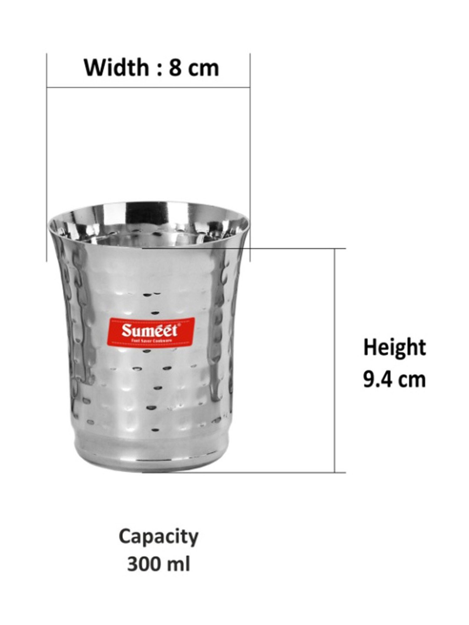 Melbify Roll Sip Transparent Cocktail Glass with straw 250ml - Set of 2