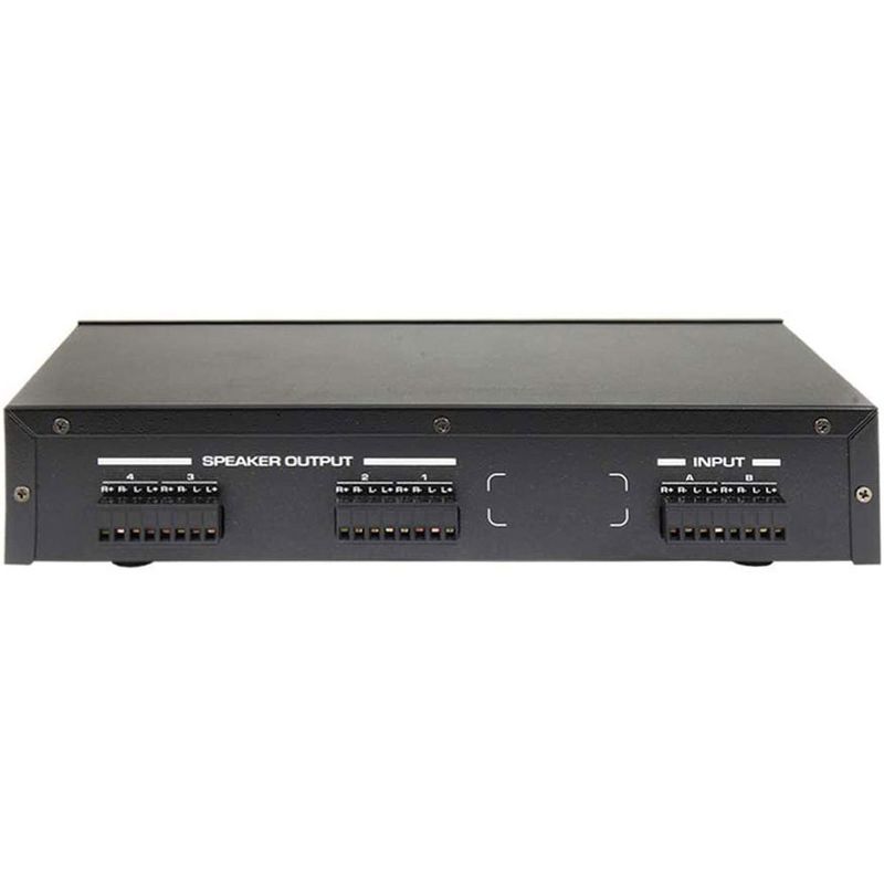 Studio Z 4 x SPA-140SEL Dual Source 900 Watt 4 Channel Stereo Speaker Selector Switcher Box with Volume Control and A/B Amp Connection (4 Pack)