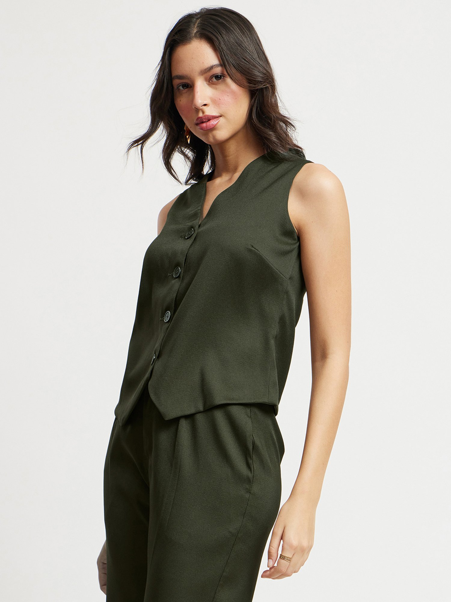 Fablestreet Olive Relaxed Fit Top
