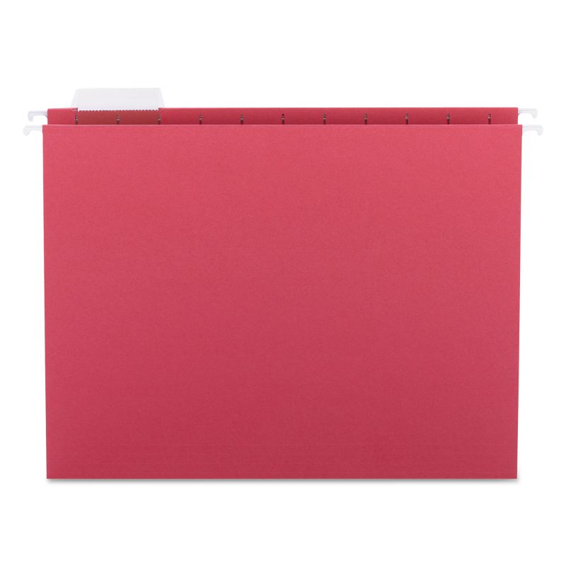 Smead Hanging File Folders 1/5 Tab 11 Point Stock Letter Red 25/Box 64067