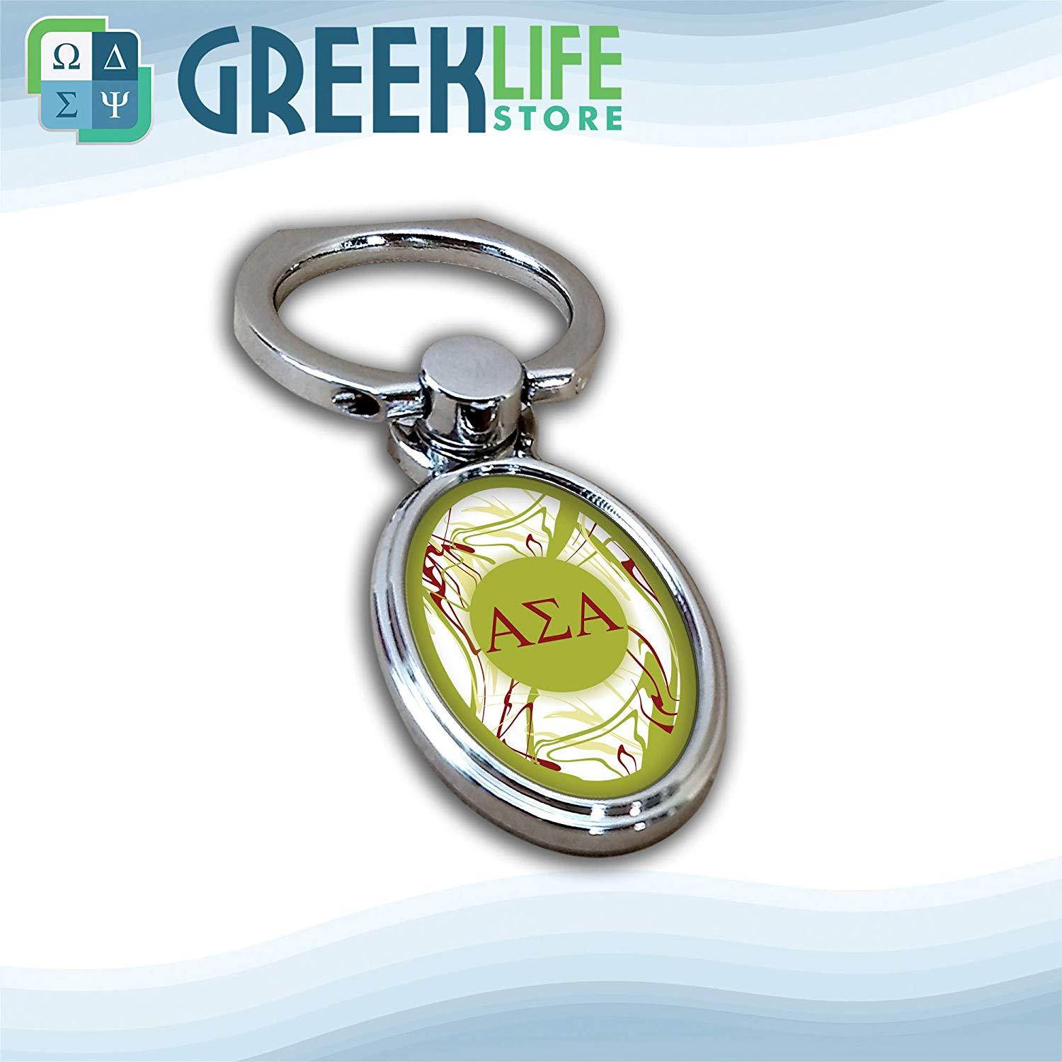 Alpha Sigma Alpha Ring Stand Phone Holder (Oval)