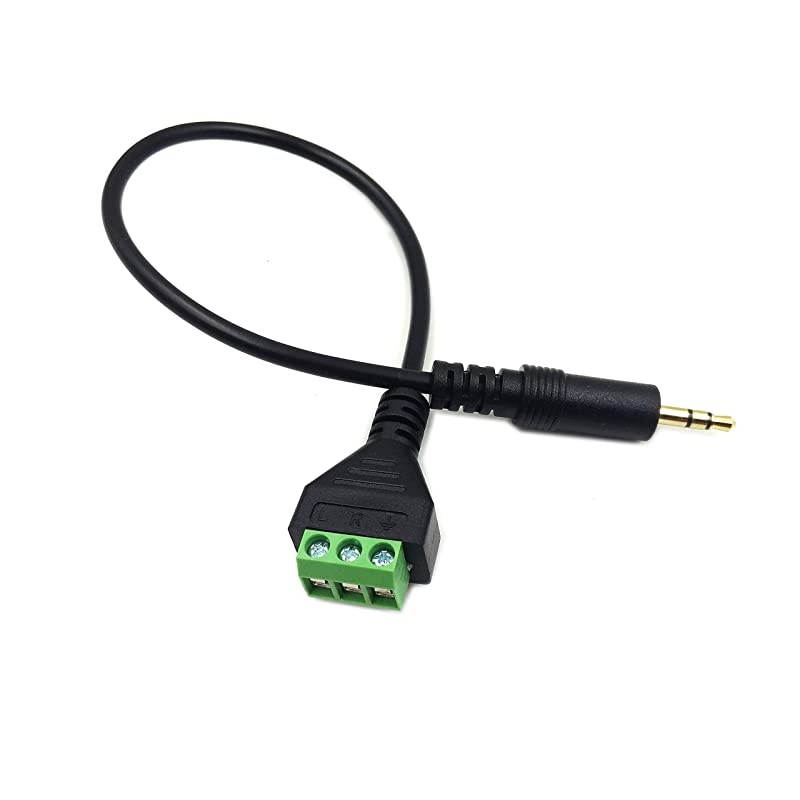 35mm18inch Stereo Audio Balanced Male Jack to AV 3Screw Video Balun Terminal Adapter Connector Cable 30cm35mm M3pin